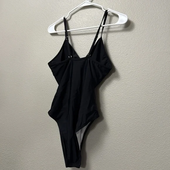 Amazon Cutout Tie Front One Piece Swimsuit - Picture 7 of 11
